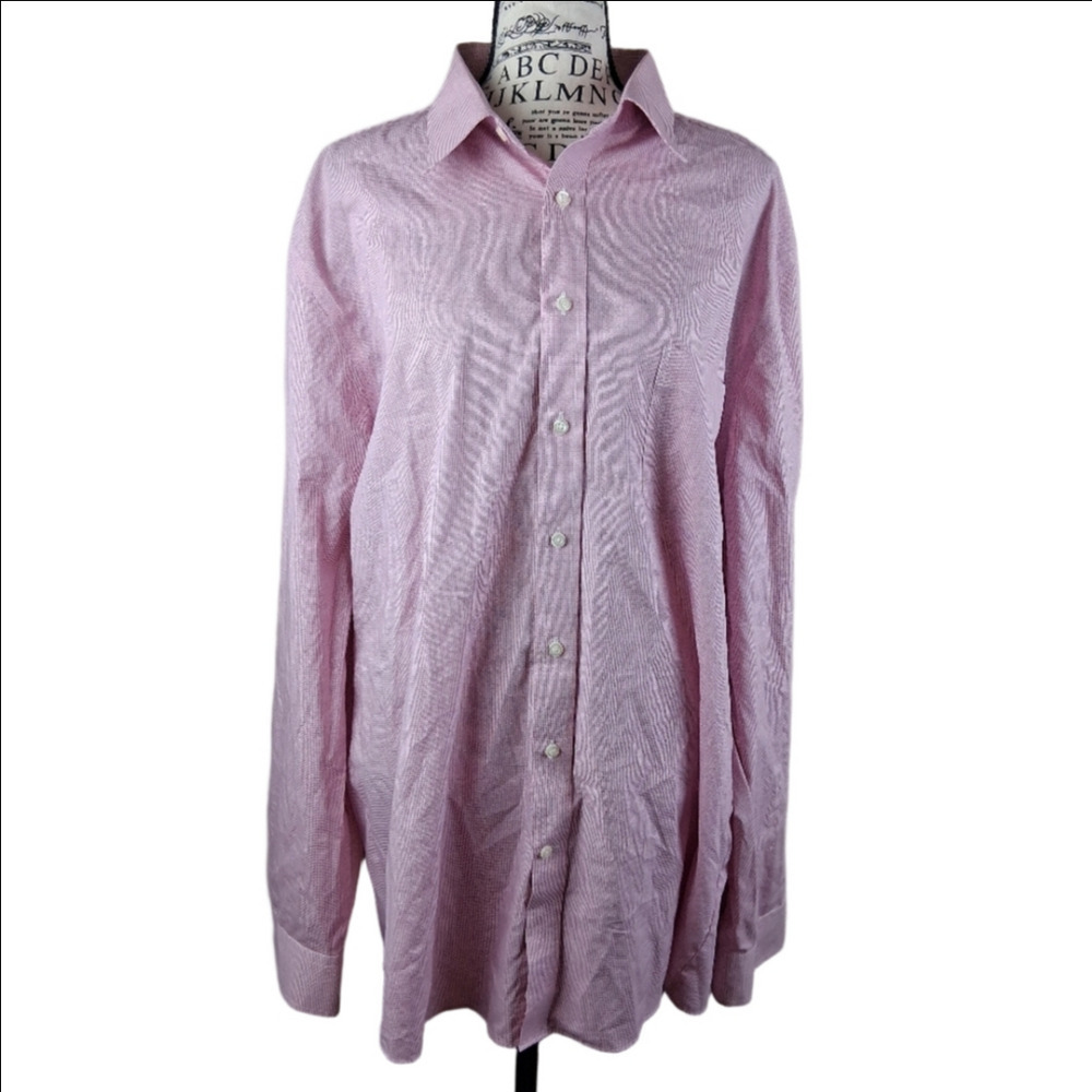 Stafford Mens Light Pink Button Down Casual Shirt